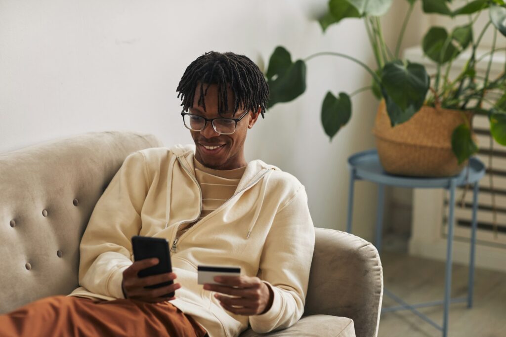 Man buying online